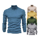  Men Sweater Custom Winter Casual Turtleneck Men Solid Knitted Pullover Sweater