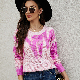  Foreign Trade Source Factory Leisure Autumn and Winter Sweater Burst Psychedelic Printing Pattern Pullover Knitted Sweater Processing Customization