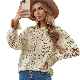  Spring Women O-Neck Casual Oversized Lace Knit Pullover Sweater