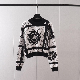  Tops for Women 2023 Logo Sweater Women Jacquard Design Knitwear Ladies Knitted Girls Pullover Cotton Knit Top Women Sweaters