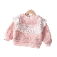  Kid′s Sweater Round Neck Plush Long Sleeve Cotton Pure Colour Girl Pullove