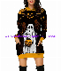  Wholesale 2022 Women′s Independent Station Skull Long-Sleeved Sweater Dress Halloween Women′s Hoodie Skirt