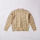  Simple Casual Characteristic Floral Pattern Solid Color Beige White Ladies Sweater
