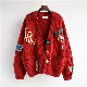  Custom Women′s Casual Sweaters V Neck Loose Single-Breasted with Pockets Embroidered Sweater Women Cardigan Sweater
