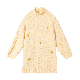  Girls′ Turtleneck Long Pullover Rhombus Twisted Knitted Embroidery Floret Sweater