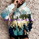  Wholesale Loose Long-Sleeved Top Autumn Winter Women′s 3D Digital Printing Hoodie Fleece Sweater