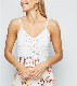  Women Fashion White Crochet Trim Knitted Sweater