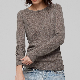  Spring Autumn Ladies Fashion Boat-Neck Pullover Knitted Lightweight Cashmere Sweater