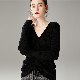 Long Sleeve Knit Top Wool Warm Soft V-Neck Women Sweater