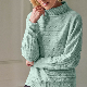  New Arrival Horizontal Cable Knit Winter Heavy Turtleneck Sweater Knitwear