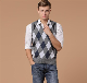  Fashion Brand Argyle Sweater Vest for Mens Pullovers Plaid Slim Fit Jumpers Knitted Vest Contrast Color Grid Casual Men Clothes
