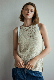  Women Round Neck No Sleeve Fashion Sweater Vest with Holes