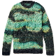  Custom Logo OEM & ODM Men Mohair Sweater Fuzzy Jacquard Pattern Pullover Knit Crew Neck Knitwear Winter Knitted Sweater Men