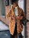  New Ladies′ Double-Sided Fleece Overcoat Unbuttoned Solid Color Loose Lapel Flannel Long Sweater
