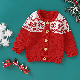  Autumn Christmas Knitted Cardigan Sweater Baby Children Clothing Kids Wear