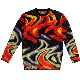  Custom Logo OEM & ODM Mohair Jacquard Sweater Men Pullover Knitted Crewneck Knitwear Fuzzy Jumpers Winter Knit Mens Sweater
