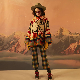  2023 Women Long-Sleeved Cape Printed Woolen Coat with Hood