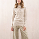  Natural-Ladies Fashion Cowl Neck Cashmere Pullover Sweater