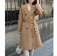  Customized Long Wool Coat Elegant with Belt for Women