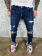  Fashion Men′ S Jeans Ripped Fashion Trend Slim Fit
