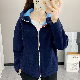  Women′s Hooded Sweater Winter Thickened Plush Fleece Coat Outdoor