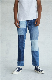  High Quality Casual Men Cotton Trousers Vintage Blue Patchwork Jeans
