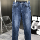  Spring and Summer New Men′s Small Straight Leg Slim Jeans