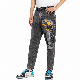  Brand Logo Printing Graphic Grey Tapered Fashion Men′s Jean