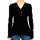 Autumn Black Knit Sequins V-Neck Long Sleevewomen Pullover Sweater