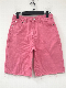 Women′ S Light Pink Twill and Blue Denim City Shorts of Non-Stretch Quality Jeans with Raw Edge manufacturer