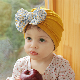  Autumn and Winter Embroidery Butterfly Knot Children′s Warm Hats Baby Baotou Hats Baby Hat Wrap Band Flower Hair Head Scarf