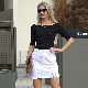  Cross-Border New Amazon Hole Stretch Ladies Super-Hot A-Line Ripped Skirt Denim Skirt