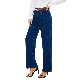  in Stock Custom High Waist Women Blue Light Wash Fashion Straight Denim Mom Jeans