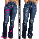  Dear-Lover Blank Apparel Customized Dark Washed Distressed Frayed Hem Flare Ladies Jeans
