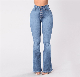 Women′s Fashion High-Waist Jeans Hot-Sale Loose Denim Jeans