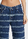  New Fashion Wholesale Special Design Denim Jeans Women Wide Leg Blue Jeans