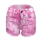  Women′s Tie-Dye New Hot Groovy Stretch Hole Tear Pink Ladies Denim Shorts