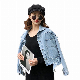 Women Puff Sleeve Cropped Jean Jackets for Ladies