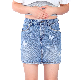  Custom Rhinestone Pocket Design Logo Printing Women Jean Short Skirts