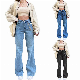 High Waist Wide Leg Women′s Elastic Jeans Flare Jeans New Style
