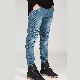  Tide Brand Motorcycle Pants Ebay Hot Selling Wrinkled Slim Jeans Small Feet Micro Elastic (CFJPM-029)