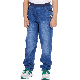 Custom Blue Casual Stamp Logo Embroidery Design Boy Jeans