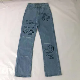  High Quality Best Price Blue Custome Printed Casual Style Skinny Jeans Woman