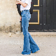  Fashion Factory Design Flared Vintage Jean Women Denim Trousers Product Jeans