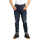 Custom European Style Distressed Blue Washed Denim Ripped Men Denim Jeans