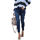 New Elastic MID-Waist Slim-Fit Denim Cropped Jean Trousers