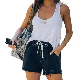  Summer 2022 Street Style Casual Straight Pants Elastic Jean Shorts for Women