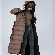  Winter Down Jacket OEM Long Windproof Outdoor Coat with Hat Belt