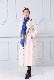 Hot Sell European Design Button Turn Down Collar Long Coat