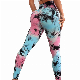  Multicolor Gradient Color Change Color Contrast Tie-Dye Fitness Yoga Pants Tight Sports Pants Shein Wholesale Ladies Gym Multicolor Leggings Ywqt0233